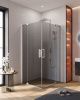 Душевой уголок Cezares SLIDER SLIDER-A-2-90/100-GRIGIO-Cr 90х90 стекло тонированное профиль хром без поддона
