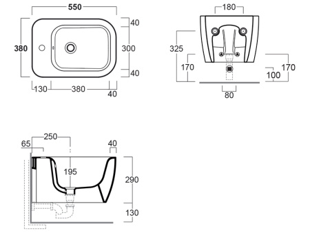 Биде SIMAS HE 19 bia подвесное