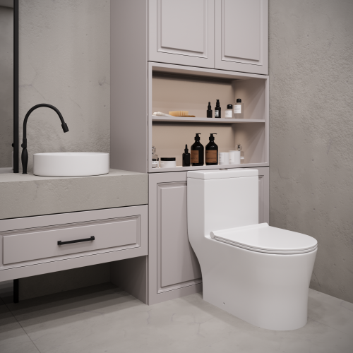 Унитаз-компакт напольный с бачком Stella Polar Толедо SP-00001852 белый с сиденьем микролифт безободковый смыв воронка-водоворот - фото 2