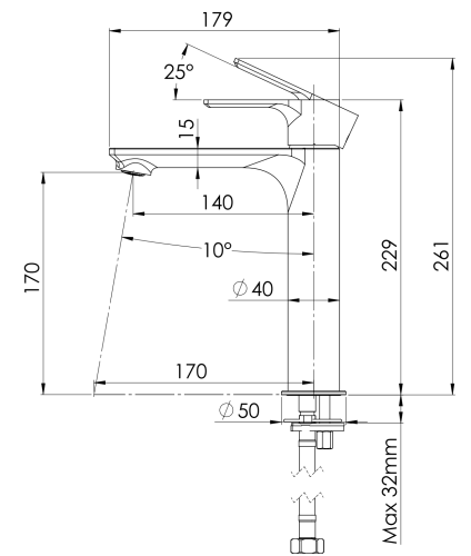 Смеситель Remer Energy EY12A на раковину хром - фото 2
