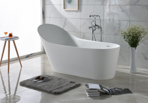 Ванна из искусственного камня Timo KIRSTI KIRSTI1785L 179х76 отдельностоящая овальная - фото 3