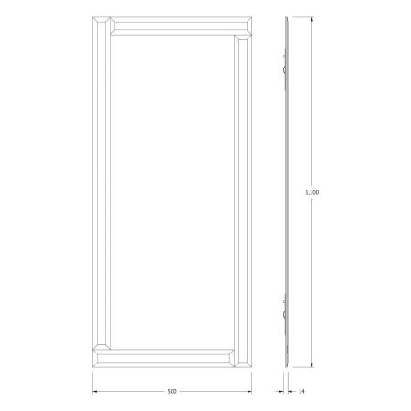 Зеркало Evoform Style BY 0804 50х110 подвесное