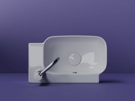 Раковина из сантехнического фарфора Ceramica Nova ELEMENT CN6074L 40х20 подвесная цвет белый 1 отверстие под смеситель