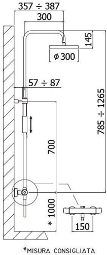 Душевая стойка Paffoni Birillo ZCOL646KLIQCR настенная цвет хром - фото 2