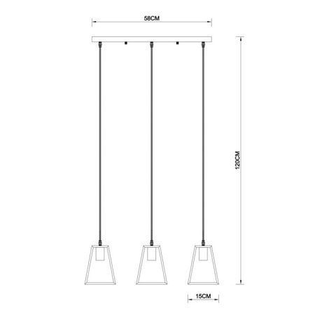 Светильник подвесной Arte Lamp BRUSSELS (БРУССЕЛС) A8030SP-3BK