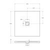 Душевой поддон из искусственного камня BelBagno UNO TRAY-MR-UNO-A-80-35-W-NO 80х80 белый