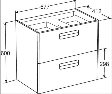 Тумба под раковину Roca The Gap Original ZRU9302878 70х40 подвесная цвет белый