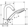 Смеситель Hansgrohe Logis 71310000 на борт ванны хром