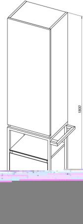 Шкаф-пенал Allen Brau Priority 1.31006.AM 40х180 напольный цвет черный