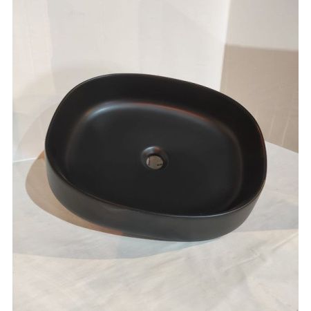 Раковина керамическая White Ceramic Jumper W071705 50х40 накладная цвет черный