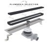 Душевой лоток Plumberia Selection PST IN-TILE PST90NO 90х5 черный