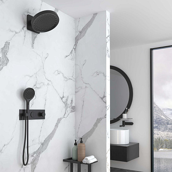 Душевая система Vincea VSFW-422TI3MB встраиваемая в стену с термостатом