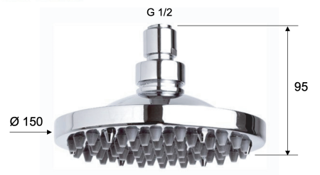 Верхний душ Remer 359R15X хром