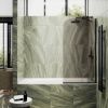 Душевая шторка на ванну Maybah Glass MGV-125-6у 35х140 стекло тонированное профиль черный ориентация универсальная