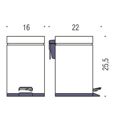 Ведро мусорное Colombo Black&White B9210.CR
