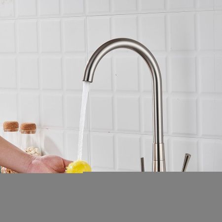 Смеситель для кухни Shevanik S428L на мойку сатин