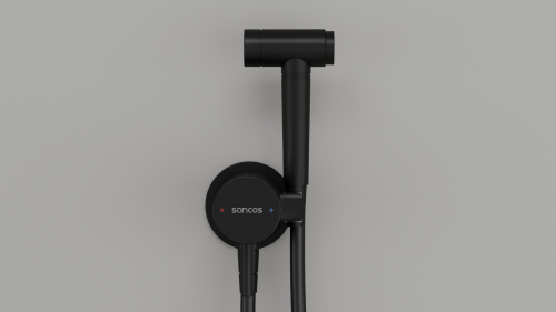 Гигиенический душ со смесителем Sancos Atom SC2001MB черный - фото 4