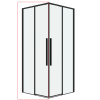 Душевая дверь Grossman Galaxy 1/2.K33.01.80.21.00 80х195 стекло прозрачное профиль черный матовый