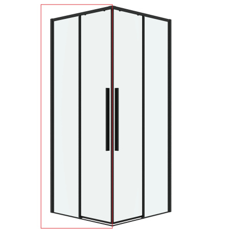 Душевая дверь Grossman Galaxy 1/2.K33.01.80.21.00 80х195 стекло прозрачное профиль черный матовый