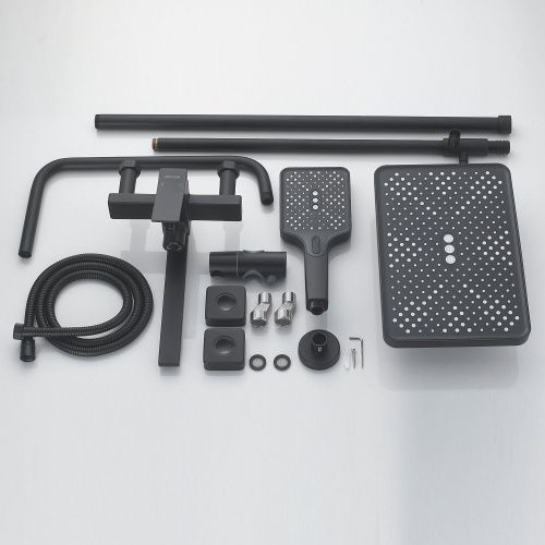 Душевая стойка Shevanik S6136H настенная цвет черный - фото 4