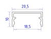 Алюминиевый накладной профиль Ambrella Light Alum Profile (Алум Профиле) GP2001AL