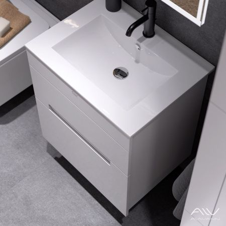 Тумба с раковиной Alavann Rita ALV0988000 60х50 подвесная цвет белый