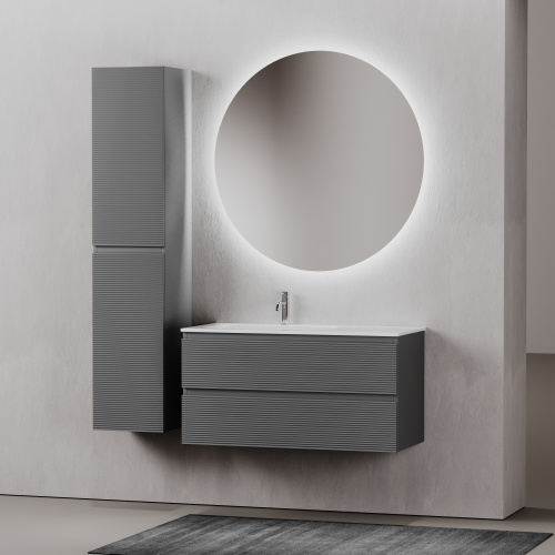 Тумба под раковину Sancos FOLK FL100LGS 100х45х50 подвесная цвет серый - фото 3