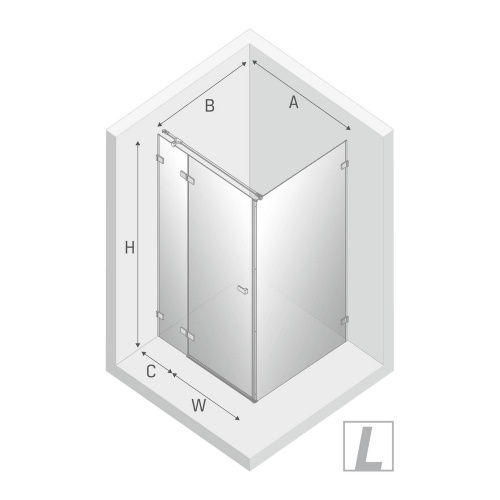 Душевой уголок New Trendy AVEXA Chrome EXK-1461 80х100 стекло прозрачное профиль хром глянцевый - фото 3
