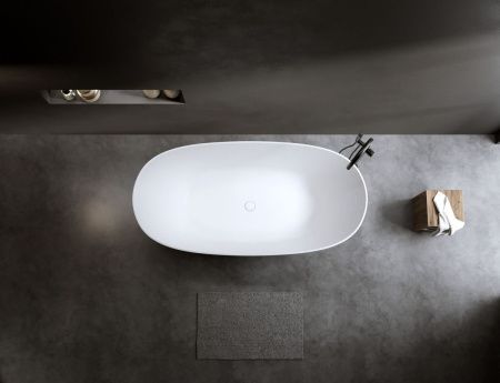 Ванна из искусственного камня Timo SATU SATU1650 165х80 отдельностоящая овальная