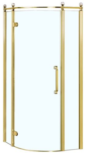 Душевой уголок Azario ONTARIO AZ-NBB2231-L 900 GOLD 90х90 стекло прозрачное профиль золото без поддона