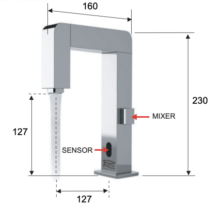 Смеситель Remer Sensor SE18 на раковину хром