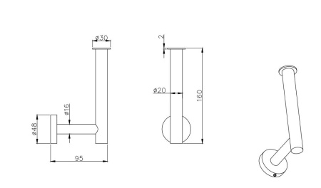 Бумагодержатель Aquatek ВЕГА AQ4007CR