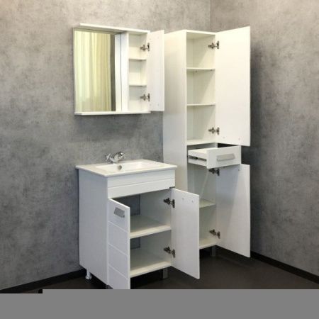 Шкаф-пенал Comforty Модена М 00-00001645CF 40х190 напольный цвет белый