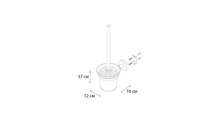 Ершик для унитаза Fixsen Comfort gold FX-87013