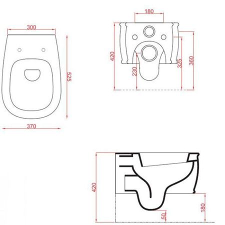 Чаша унитаза подвесная Artceram AZULEY AZV001 03 00 цвет черный без сиденья смыв торнадо