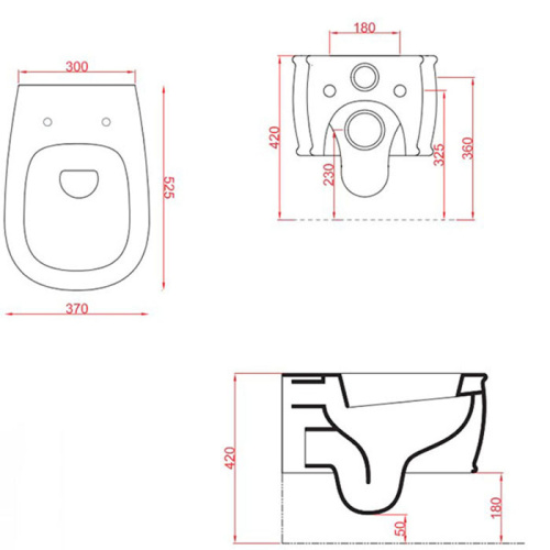 Чаша унитаза подвесная Artceram AZULEY AZV001 03 00 Акция цвет черный без сиденья смыв торнадо - фото 2