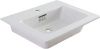 Раковина керамическая Allen Brau Fantasy 4.11023.20 60х50 полувстраиваемая цвет белый 1 отверстие под смеситель