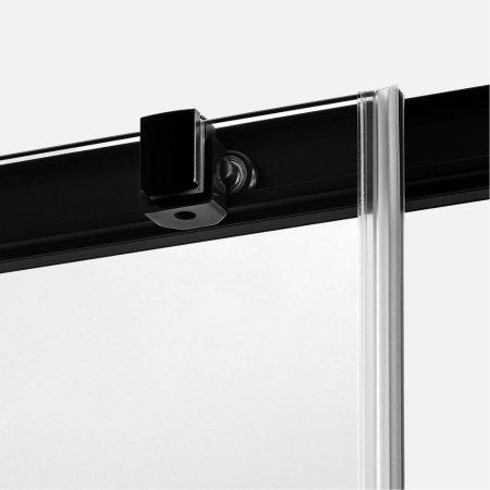 Душевая дверь New Trendy PRIME Black D-0322A 130х200 стекло прозрачное профиль черный