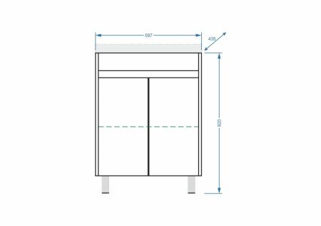 Тумба под раковину Stella Polar Фаворита SP-00000163 60х40 напольная цвет белый