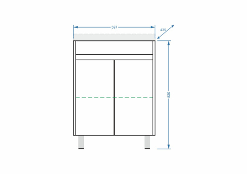 Тумба под раковину Stella Polar Фаворита SP-00000163 60х41х82 цвет белый - фото 2