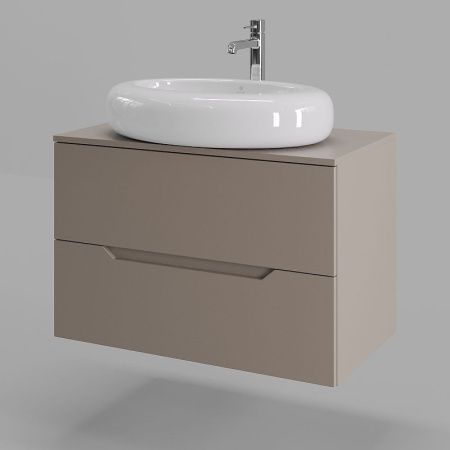 Тумба с раковиной Orange Line Li-80TuLMDF+B08-640W 80х50 цвет бежевый