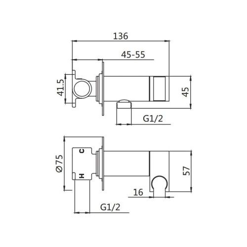 Гигиенический душ со смесителем Shevanik S147G золотой сатин - фото 3