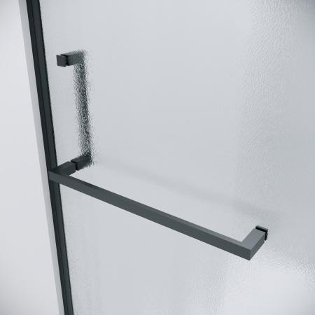 Душевая дверь Grossman Pragma 100.K33.03.110.21.02 110х195 стекло текстурное профиль черный матовый