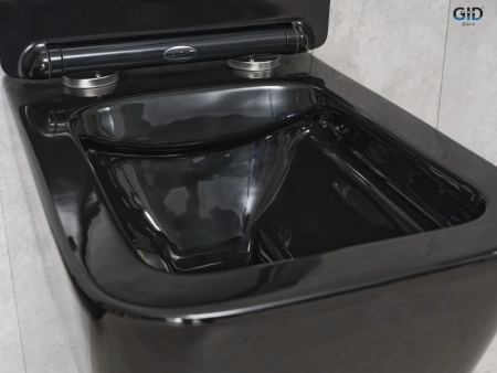 Унитаз подвесной Gid Cuadrado 62224Y черный с сиденьем микролифт безободковый