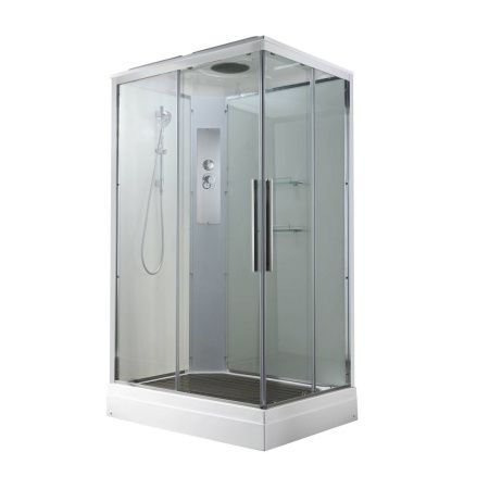 Душевая кабина AvaCan K K2810 100х80 прямоугольная с крышей ориентация универсальная