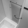 Душевая шторка на ванну New Trendy NEW SOLEO Chrome P-0028 100х140 стекло прозрачное профиль хром глянцевый ориентация левая