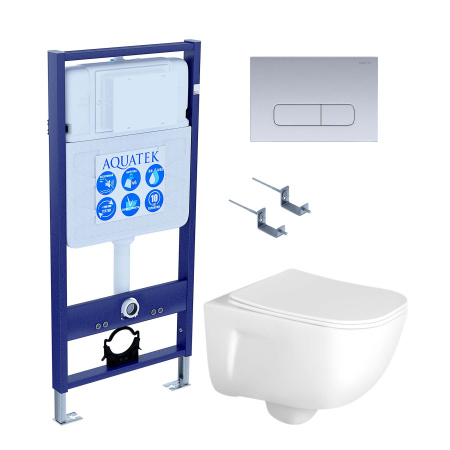 Сет унитаз + инсталляция Aquatek SET AQUATEK ДИВА-014 4в1