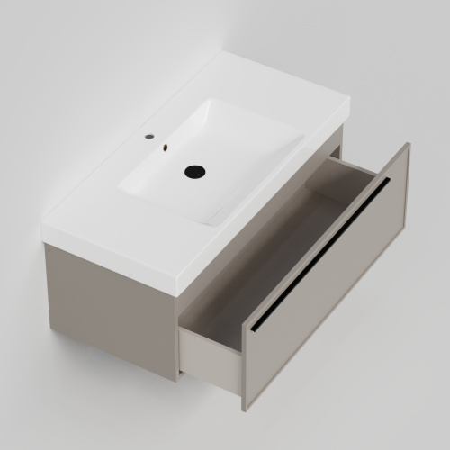 Тумба с раковиной La Fenice ELBA NFNC-01-ELB-C-100-3-100 101х36х49 подвесная цвет бежевый - фото 2