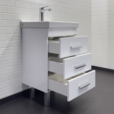 Тумба с раковиной Comforty Никосия 00-00018023CF 50х40 напольная цвет белый