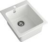Кухонная мойка Granfest Praktik P-505 иней 43х51 цвет белый поверхность матовая